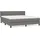 vidaXL Boxspringbett mit Matratze Dunkelgrau 180x200 cm Stoff