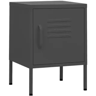 vidaXL Nachtschrank Anthrazit 35 x 35 x 51 cm Stahl
