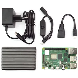 BerryBase Raspberry Pi 4 Computer Modell B, 8GB RAM, Full Armor Kit