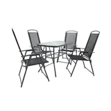 VCM 5-tlg Gartenmöbel Tisch Stühle Set 110