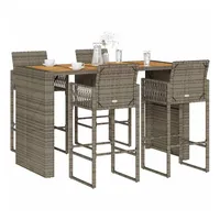 vidaXL Gartenbar-Set 5-tlg. Grau