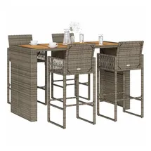 vidaXL Gartenbar-Set 5-tlg. Grau
