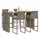 vidaXL Gartenbar-Set 5-tlg. Grau