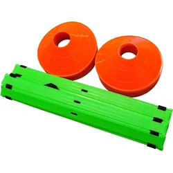 Agility-Kit: 4-Meter-Leiter + 50 Kegel GRÜN|orange No Size