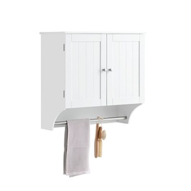 SoBuy Hängeschrank mit Türen Badschrank Küchenschrank medizinschrank weiß bht ca: 60x60x30cm - weiss - mind. 14 Tage Rückgaberecht