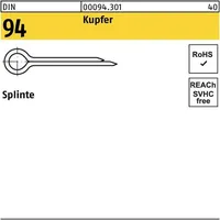Industrial Quality Supplies DIN 94/ISO 1234 Splinte Kupfer 5