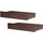 Beliani Bettschublade 2er Set Kiefernholz RUMILLY Dunkelbraun