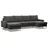 mebligo U-Ecksofa, mit Schlaffunktion BLANK, Wendekissen, Schlaffläche 270x140cm, Hellgrau - Grau