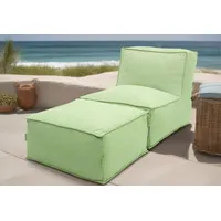 DOMO collection Sofaelement »Fiu: einfach aufblasbar, für Camping, Garten, Terrasse, Balkon«, wetterfester Outdoor Sessel 75/115/73 cm, klein verstaubar grün , 75960561-0 Flachgewebe,