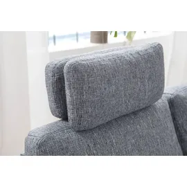Candy 3C Candy Ecksofa Kairo Multifunktion-Sofa, bequem und viele Komfortfunktionen, L-Form, inklusive Drehsitz-, Armlehnen- und Rückenverstellung blau