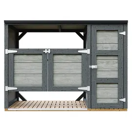 TIMBELA Mülltonnenbox M981A 217 x 159 cm grau
