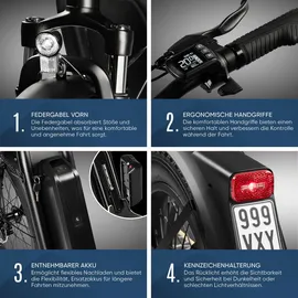 Viron XI-1200-S E-Scooter mit Straßenzulassung ABE - 12,5 Ah