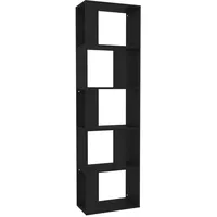 Furnicato Bücherregal/Raumteiler, Schwarz, Holzwerkstoff, 45x159x24 cm, Wohnzimmer, ,