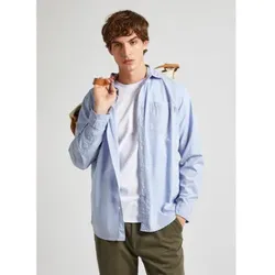 Pepe Jeans für Herren. PM308270 Prinz blaues Hemd (S), Lässig, Baumwolle, Langarm, Nachhaltig