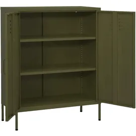 deluke Aktenschrank 80 x 35 x 101,5 cm Olivgrün