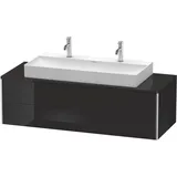 Duravit Waschtischunterschrank 4 Auszüge 140 x 54,8 x 40 cm Schwarz Hochglanz