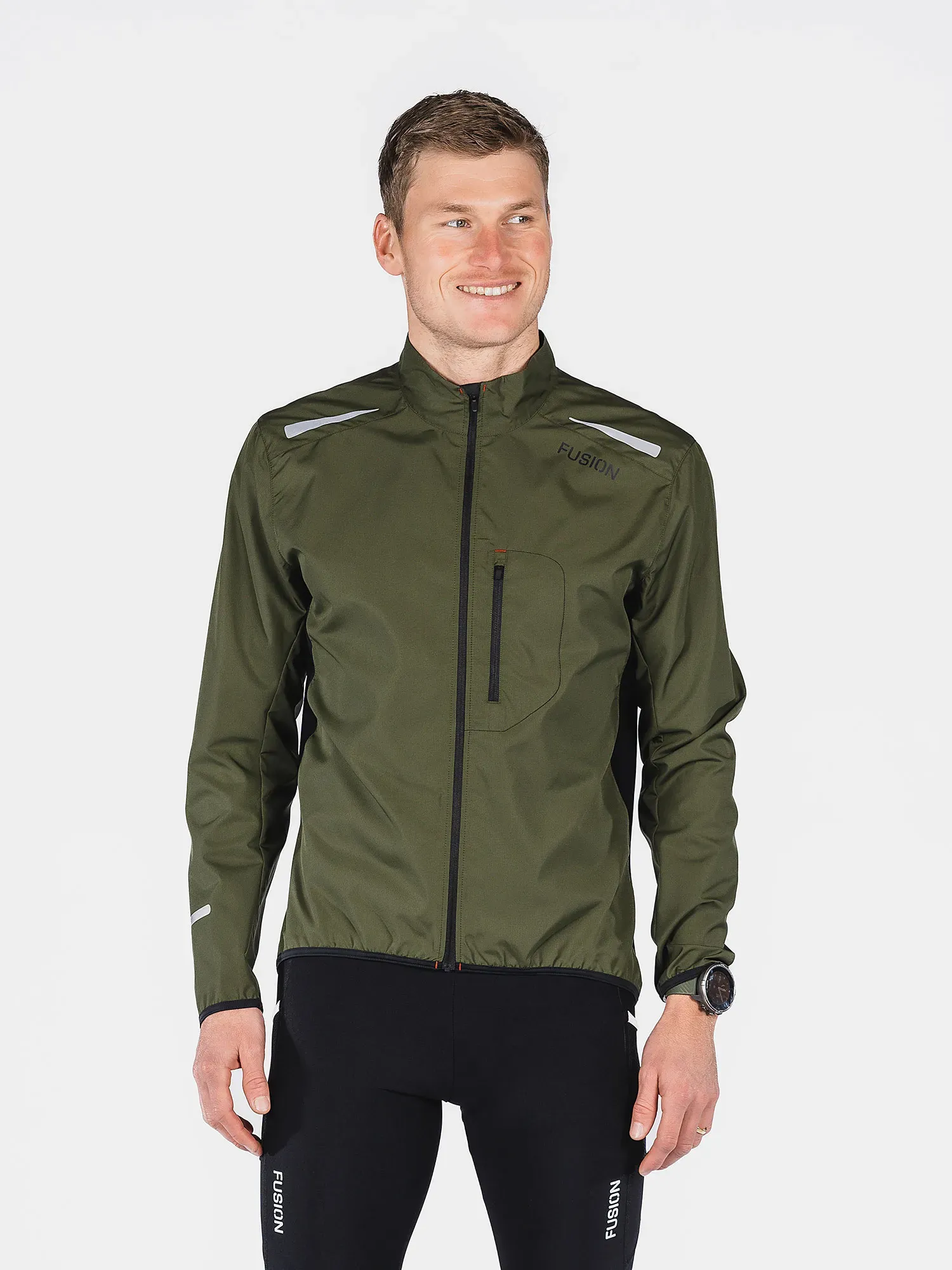Fusion Mens S1 Run Jacket GREEN, GREEN, 3XL
