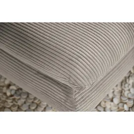 KAWOLA Relaxsessel CHARME Cord 130 x 95 x 160 cm Grau mit Kissen