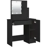 vidaXL vidaXL, Schminktisch, mit LED Schwarz 86,5x35x136 cm)