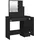 vidaXL vidaXL, Schminktisch, mit LED Schwarz 86,5x35x136 cm)