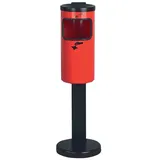 Tkg Abfall-Ascher Rondo rot mit Standfuß