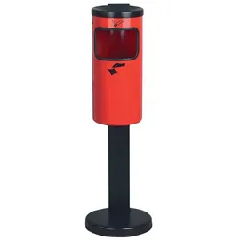 Tkg Abfall-Ascher Rondo rot mit Standfuß