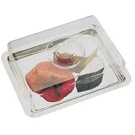 APS Tablett mit Deckel silber rechteckig 18,0 x 27,0 cm