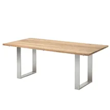 Niehoff Noah Gartentisch 220 x 95 x 76 cm Teak geölt/braun/silberfarben