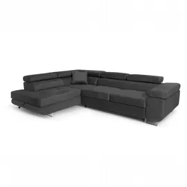 torana Ecksofa L-Form mit Schlaffunktion und Bettkasten in Jasmine, links Ottomane