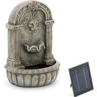 Hillvert Gartenbrunnen - speiender Löwenkopf an verziertem Becken - LED-Beleuchtung HT-SF-119