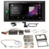 Pioneer DMH-A3300DAB Bluetooth WebLink MP3 USB DAB+ Einbauset für Audi TT 8J