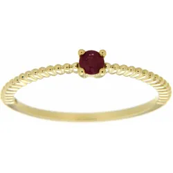 Goldring FIRETTI "Schmuck Geschenk Gold 333 Damenring Goldring Edelstein Farbstein" Gr. 18, bunt (gelbgold, 333, rot, rot), Fingerringe, Damen, 18, Gelbgold 333, mit Rubin