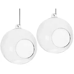 Kugeln aus Glas, 12 cm Ø, 2 Stück