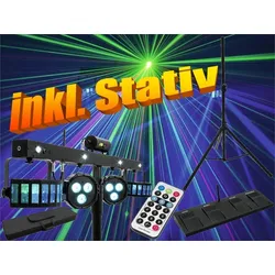 Eurolite LED KLS Laser Bar FX 2x Derbys + 2x Spots + 4x Strobe LEDs + Laser + STATIV