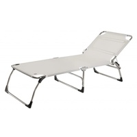 JANKURTZMÖBEL Fiam Amigo Big Dreibeinliege 207 x 75 x 40 cm silbergrau klappbar