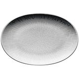 Rosenthal Servierplatte TAC Gropius Skin Platin Platte 18 cm, Porzellan, (Platte), Platten silberfarben