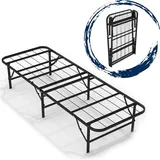 Topanbieter999 Gästebett faltbar Klappbett 80x200 mit Matratze 90x200 / 140x200cm Bettgestell klappbar schwarz