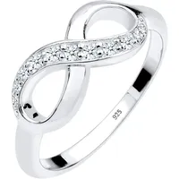 Elli DIAMONDS Ring Damen Infinity Symbol mit Diamant (0.125 ct.) Liebe in 925 Sterling Silber