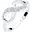 Elli DIAMONDS Ring Damen Infinity Symbol mit Diamant (0.125 ct.) Liebe in 925 Sterling Silber