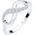 Elli DIAMONDS Ring Damen Infinity Symbol mit Diamant (0.125 ct.) Liebe in 925 Sterling Silber