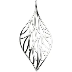 Ketten-Anhänger JOBO "Anhänger Blatt", silber (silber 925), Schmuckanhänger, Damen, Silber 925 (Sterlingsilber), 925 Silber