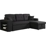 Habitat et Jardin Ecksofa reversibel mit Schlaffunktion Axel - 3-Sitzer - Schwarz