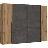 Forte Narago 270 x 210 x 61 cm artisan eiche/betonoptik dunkelgrau