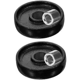 PAMINGONO 2 Stück Hydraulik Wagenheber Vorderräder Stahl 2-tonnen Ersatzräder Für Horizontale Rangierwagenheber Zubehör Für Anhänger Und Nutzfahrzeuge