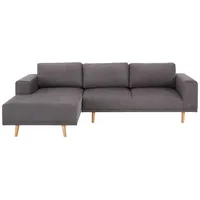 Home Affaire Ecksofa »Lasse L-Form«, im scandinavischen Stil mit Holzfüßen grau