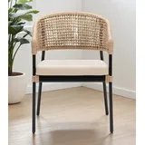 Xlmoebel Gartenstuhl Bestellung des luxuriösen Rattan-Qualitätsessels in elegantem, Hergestellt in Europa beige