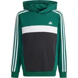 Adidas Tiberio 3-Streifen Colorblock Hoodie Kinder - grün/schwarz/weiß - 152