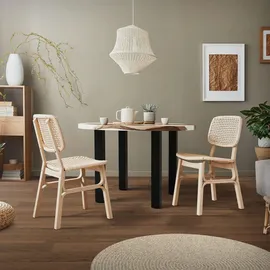 ML-Design Tischbeine Schwarz Stahl 8x8 cm,