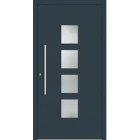 Aluminium Haustür nach Maß "DORA" 60 mm RC2 Anthrazit RAL 7016 beidseitig innen öffnend DIN links