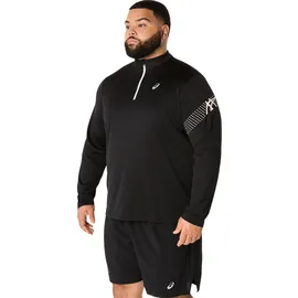 Asics Icon Half-Zip Herren Longsleeve, schwarz - Performance Black - 2XL